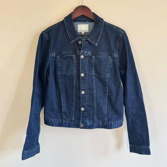 Calvin Klein Dark wash denim jacket M - Picture 1 of 3